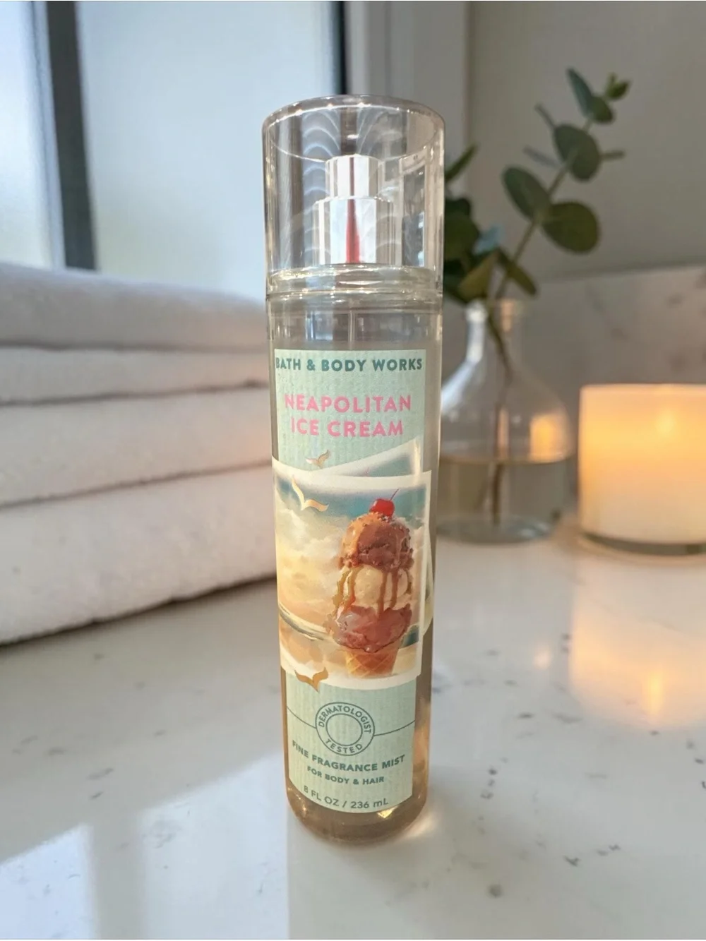 NWT Bath & Body Works Neapolitan Ice Cream Body Care Set - Mint Pink